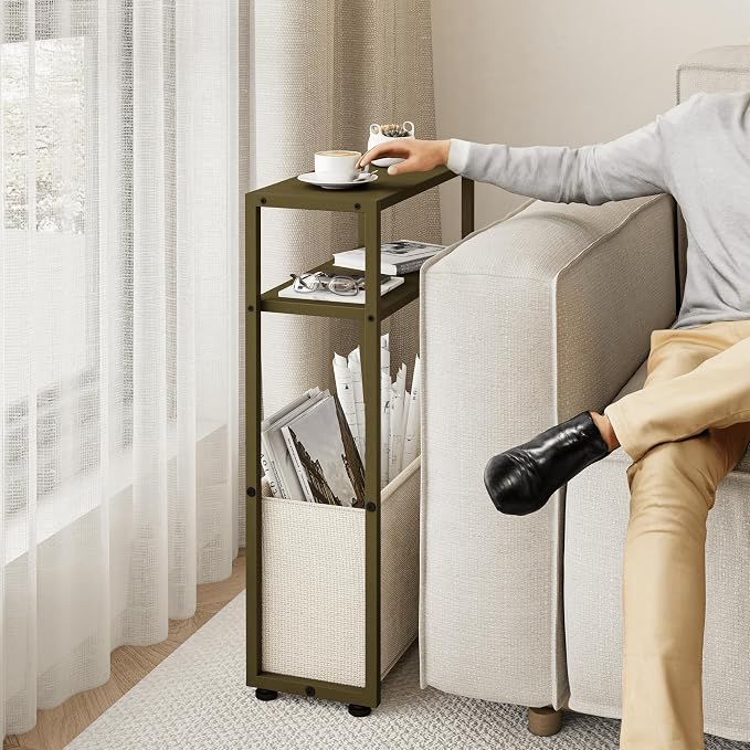 Leomonio Narrow Side Table, Slim End Tables - Image 5