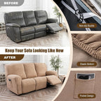 Gennia Recliner Sofa Covers 5 Pieces, Waterproof Sectional Couch Cover Stretch - Image 5