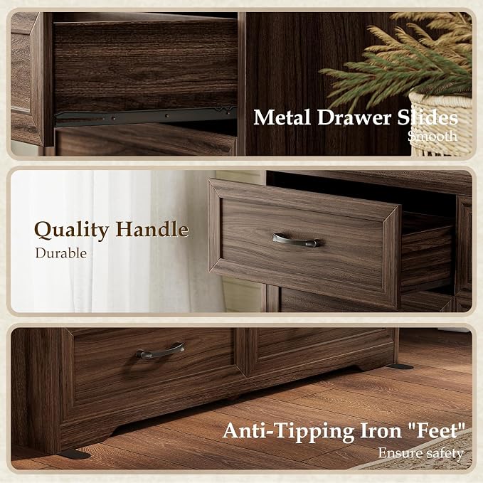AODK Farmhouse 6 Drawer Dresser - Image 5