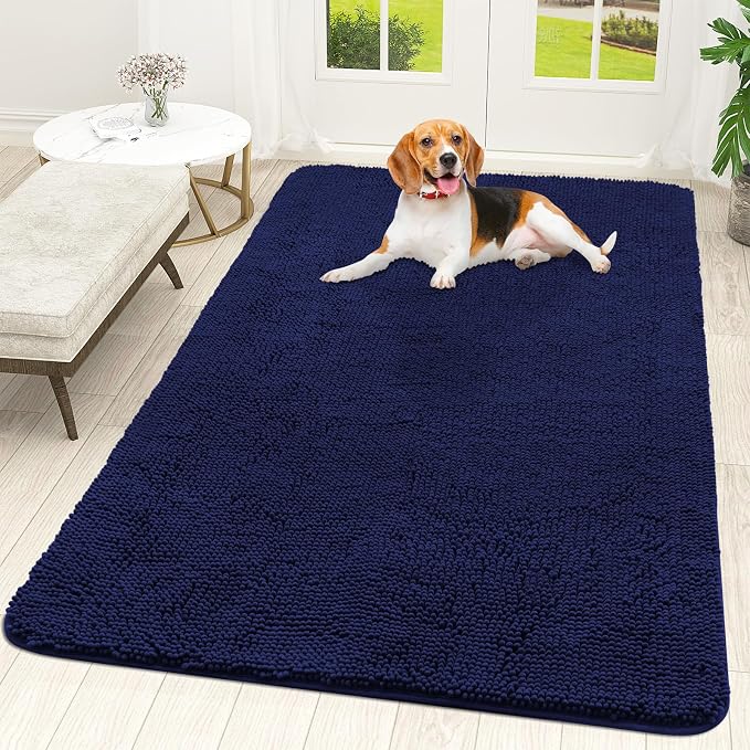 OLANLY Dog Door Mat for Muddy Paws 59x35, Super Absorbent Chenille Mud Mat | by OLANLY