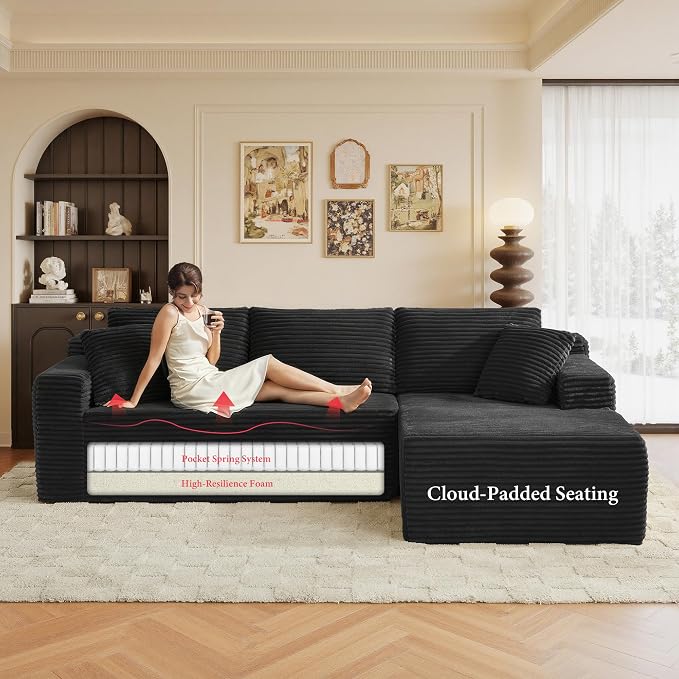 96" Sectional Couches for Living Room Cloud Couch Sofa - Image 5
