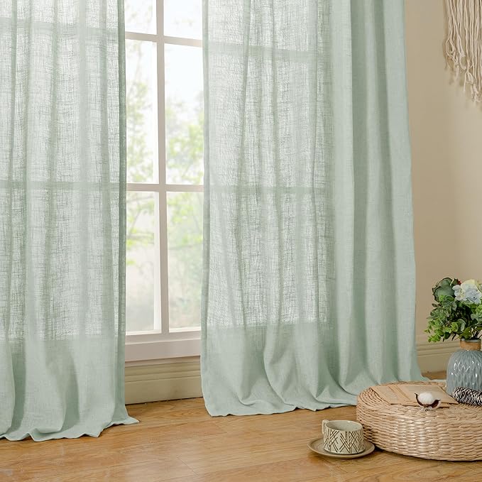 Faux Linen Curtains 63 inches Long - Image 9