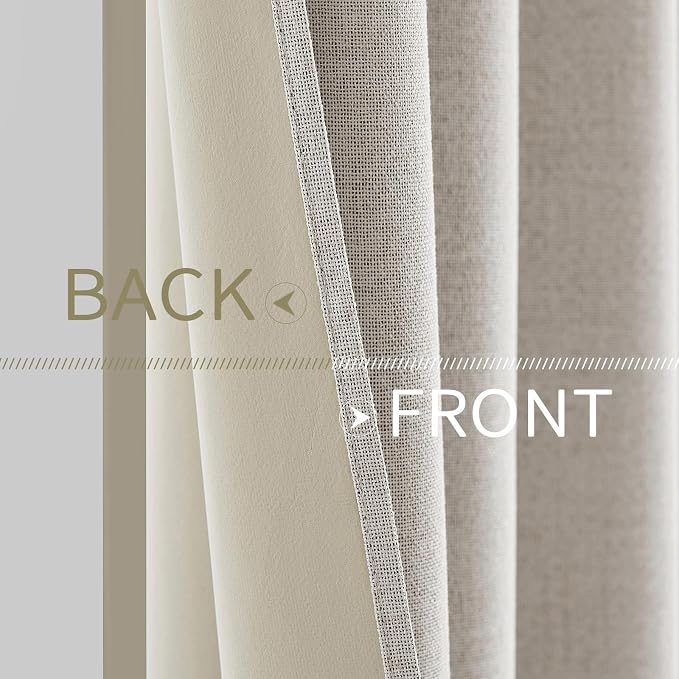MIULEE 100% Blackout Linen Curtains - Image 6
