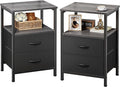 Huuger Night Stand Set of 2, Nightstand by Huuger