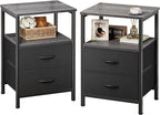 Huuger Night Stand Set of 2, Nightstand by Huuger