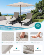 SERWALL Outdoor Chaise Lounge Set of 2 - Image 4