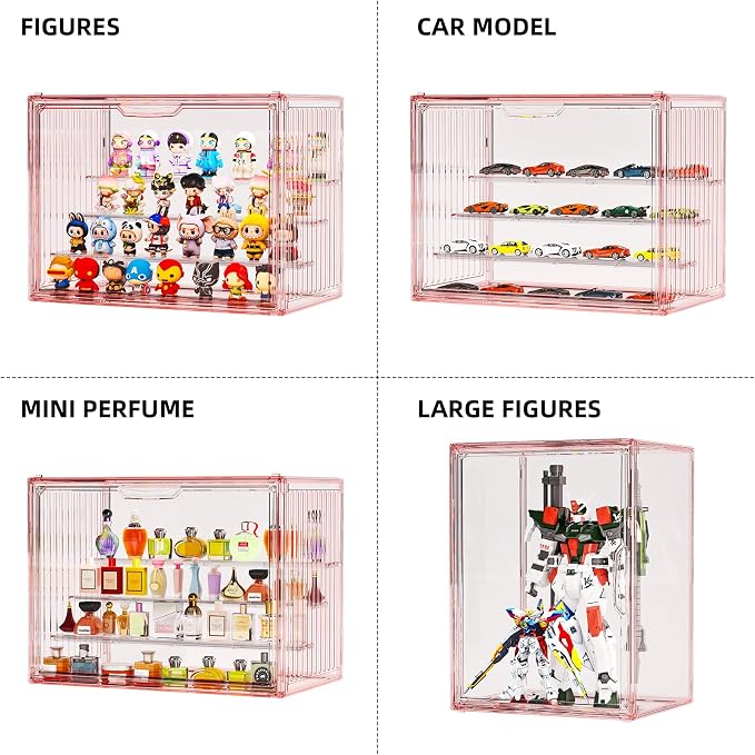 Colorful Figure Display Case for Collectibles 4 Layer Hobby Figurine Display - Image 6