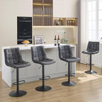 FIRAVOE Bar Stools Set of 4, Adjustable Counter Height Bar Stools 24"-33" - Image 7
