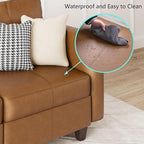 EASE MOOSE Faux Leather Sectional Couch Sofa - Image 5