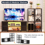 Yenlure LED TV Stand Bookshelf Combo - Image 6