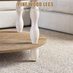 karlott Farmhouse Coffee Table, 30.3" Round Coffee Tables - Image 5