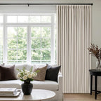 60 Inch Wide Pinch Pleated 100% Blackout Curtains 90 Inches Long, Natural | by Twodrapes