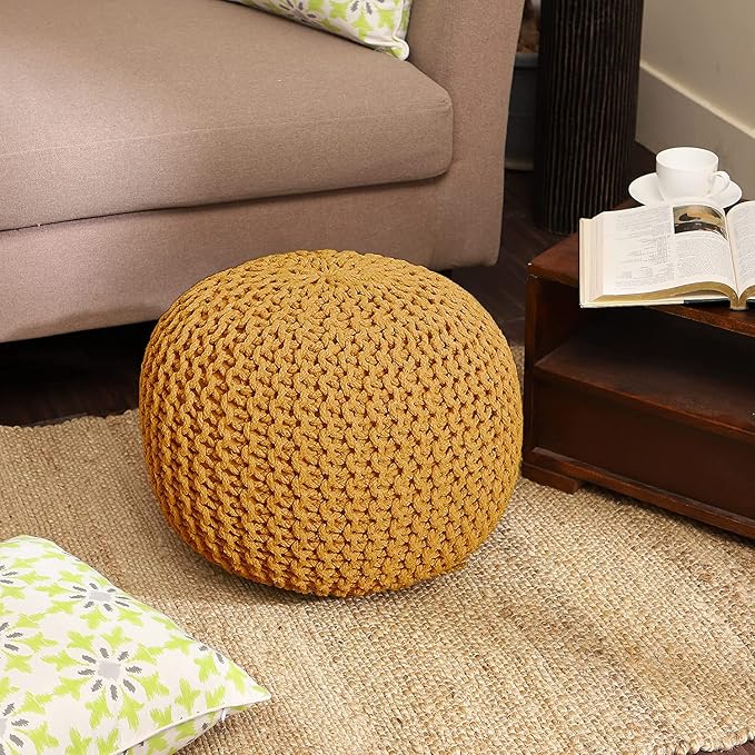 REDEARTH · Round Pouf Ottoman - Image 2