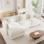 mikibama Modular Sectional Sofa, 111.5 Inch L Shaped Couch Set by Mikibama