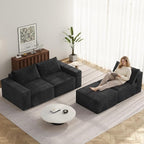 Vesgantti 114" Modular Sectional Boneless Couch, Modern 3 Seater Sofa - Image 2