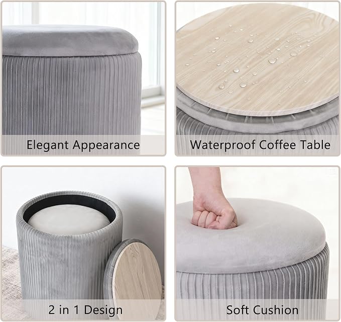 CAROLMADE Set of 2 Round Ottoman - Image 6