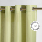 NICETOWN Fresh Green Linen Curtains - Image 2