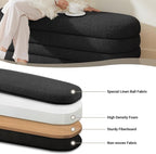Busaurus Storage Ottoman Bench 49.2 Inch Upholstered Fabric Storage Bench - Image 4
