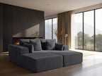 72" Cloud Sectional Couch, Comfort Sleep Sofa by VYUXWO
