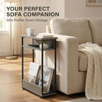 Narrow Side Table, 3-Tier Slim End Table - Image 4