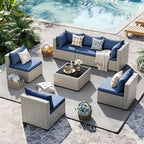 UDPATIO Outdoor Patio Furniture Set, 7 Piece Modular Sectional Sofa - Image 5