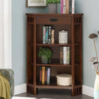 Leick Home 82263 Mission Mantel Height Corner Bookcase - Image 10