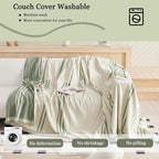DREAMINGO Couch Cover Reversible Chenille Furniture Protector Sofa Covers - Image 7