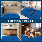 OLANLY Dog Door Mat for Muddy Paws 28x18, Paw Print Design Chenille Mud Mat | - Image 8