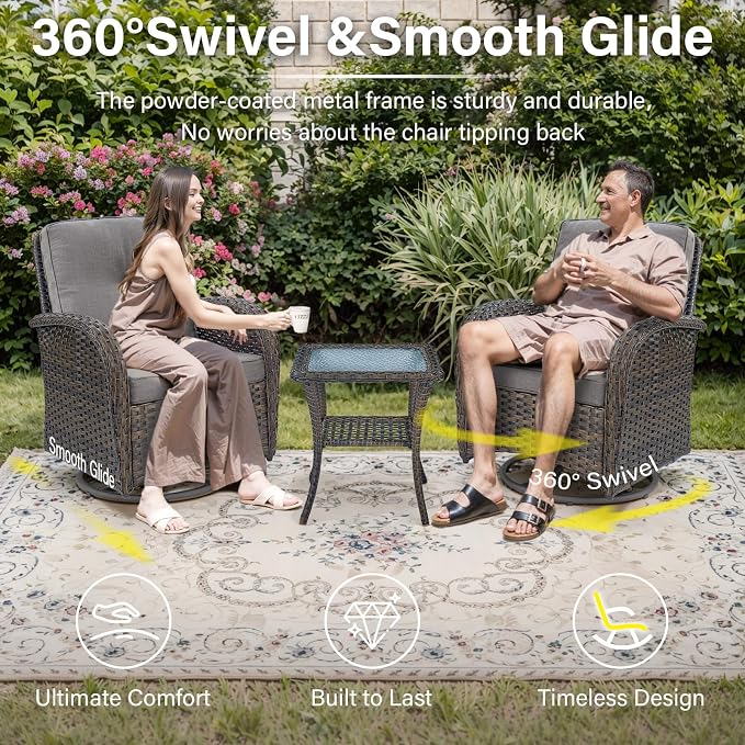 Belord 7 Piece Wicker Patio Furniture Set - Image 3