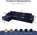 MAXYOYO 132" L Shaped Modular Sectional Sofa - Image 2