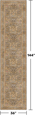 3x12 Extra Long Runner Rugs for Hallways, Vintage Washable Kitchen Floor Mats - Image 2