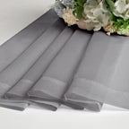 Chyhomenyc Charcoal Grey Sheer Curtains 30 inch Length 2 Panels, Light - Image 5