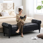 67" Storage Bench for Bedroom, End of King Size Benches - Image 6