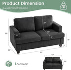 YOUDENOVA 2 Piece Set Comfy Sofa Couch, Loveseat Sofa * 2 - Image 2