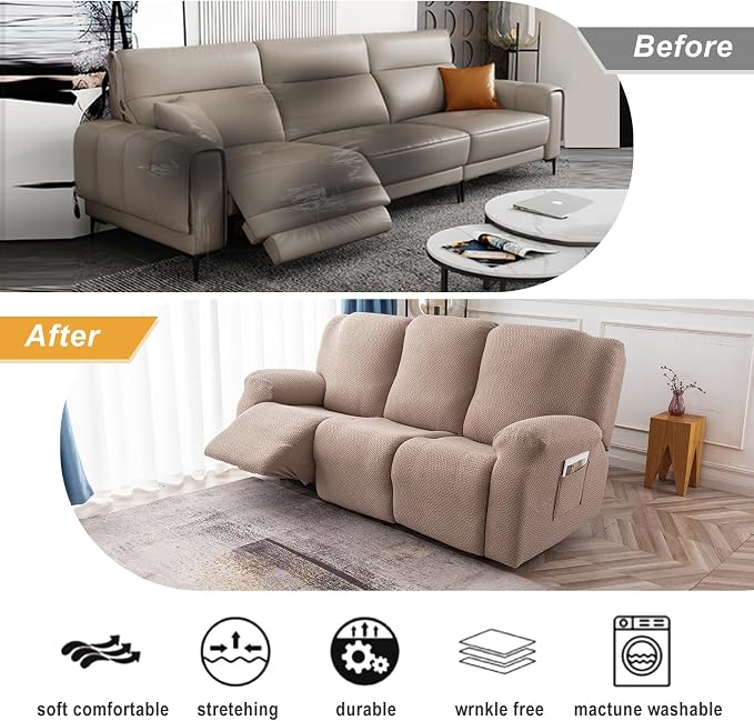 Genina Recliner Cover Stretch Couch Covers, Sofa slipcover - Image 4