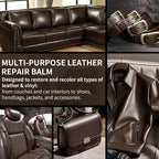 Leather Recoloring Balm and Scratch Repair Kit, Dark Brown Leather Restorer - Image 5