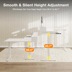 Casaottima 59 Inch Electric L-Shaped Standing Desk - Image 5