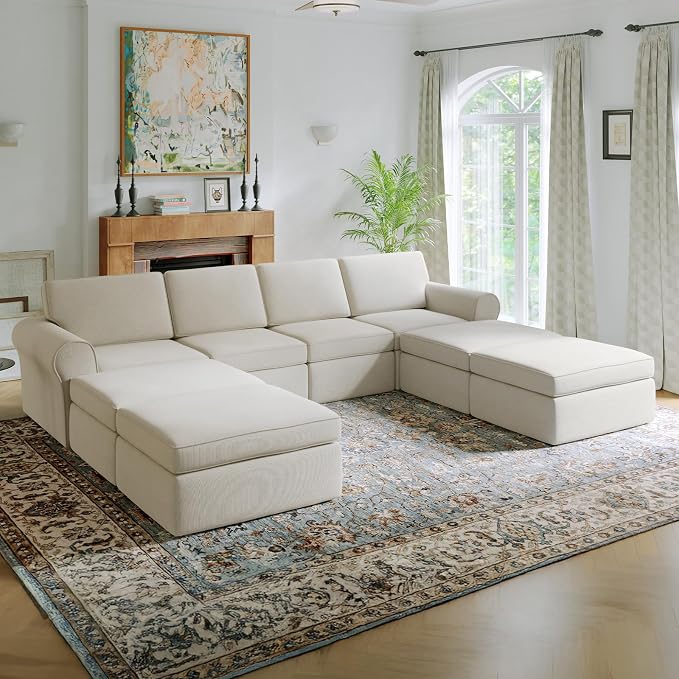 Novilla 138" Modular Sectional Sofa, Modular Sectional Couches by Novilla
