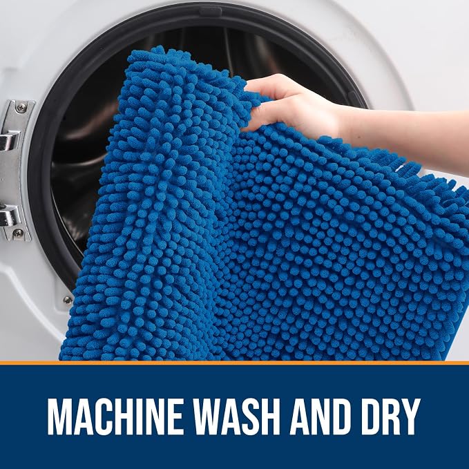 OLANLY Dog Door Mat for Muddy Paws 24x16, Super Absorbent Chenille Mud Mat | - Image 5