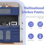 VilroCaz Freestanding Large Kitchen Pantry, Wooden Kitchen Large Coffee Bar - Image 7