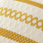MIULEE Set of 2 Mustard Yellow Boho Decorative Pillow Covers 16x16 Inch | Fall - Image 4