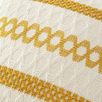 MIULEE Set of 2 Mustard Yellow Boho Decorative Pillow Covers 18x18 Inch | Fall - Image 4