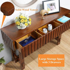 52" Wood Console Table for Entryway, Modern Sofa Table - Image 3