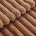 decorUhome Fall Faux Fur Throw Pillow Covers 20x20 Set of 2 Brown | Decorative - Image 3