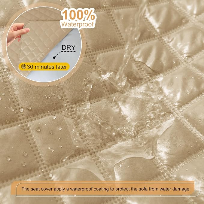 HDCAXKJ 100% Waterproof Reclining Sectional Couch Covers L Shape Recliner Sofa - Image 3