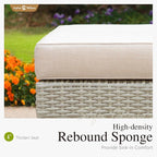 Sophia & William Patio Furniture Set, 5-Piece Wicker Patio Conversation Set - Image 5