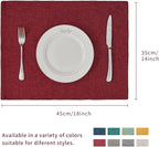 BALCONY & FALCON Placemats Set of 6 Faux Linen Cloth Place Mats Washable - Image 5