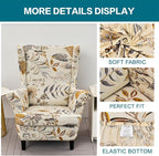 KRFOONN Wingback Chair Covers Slipcovers 2 Piece Stretch Wing Chair Covers - Image 2