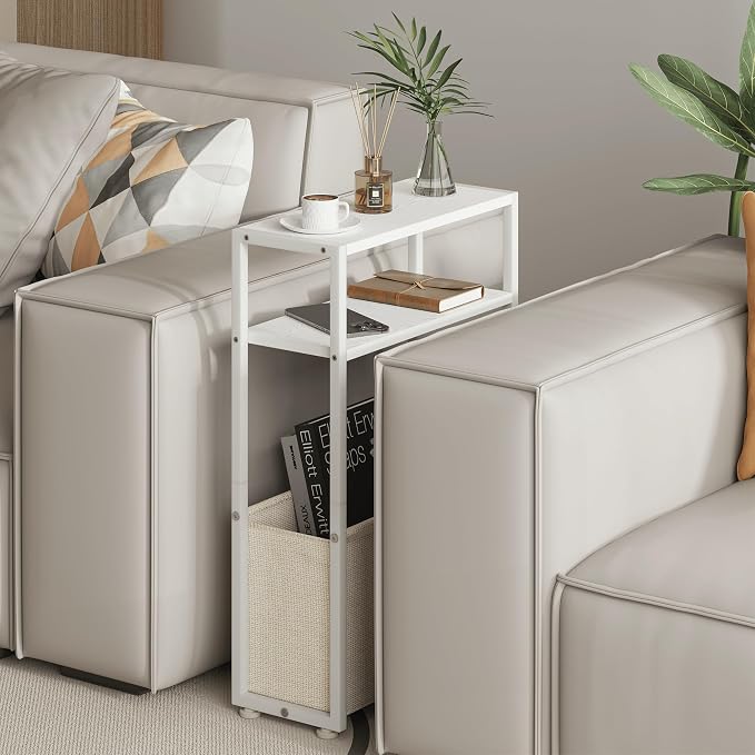 Leomonio Narrow Side Table, Slim End Tables - Image 4