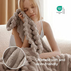 Bedsure Soft Twin XL Blanket for Bed Dorm Light Brown 66"x90" | Birthday Gifts - Image 4